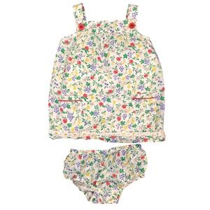 SALE Baby Boden 6-12 mos Fruit Dress and Bloomers Set w/Daisy Trim